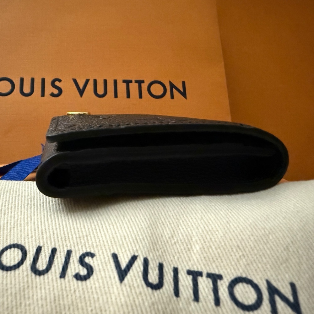 Authentic Louis Vuitton Envelope Card Holder Black Empreinte Leather - Picture 8 of 10